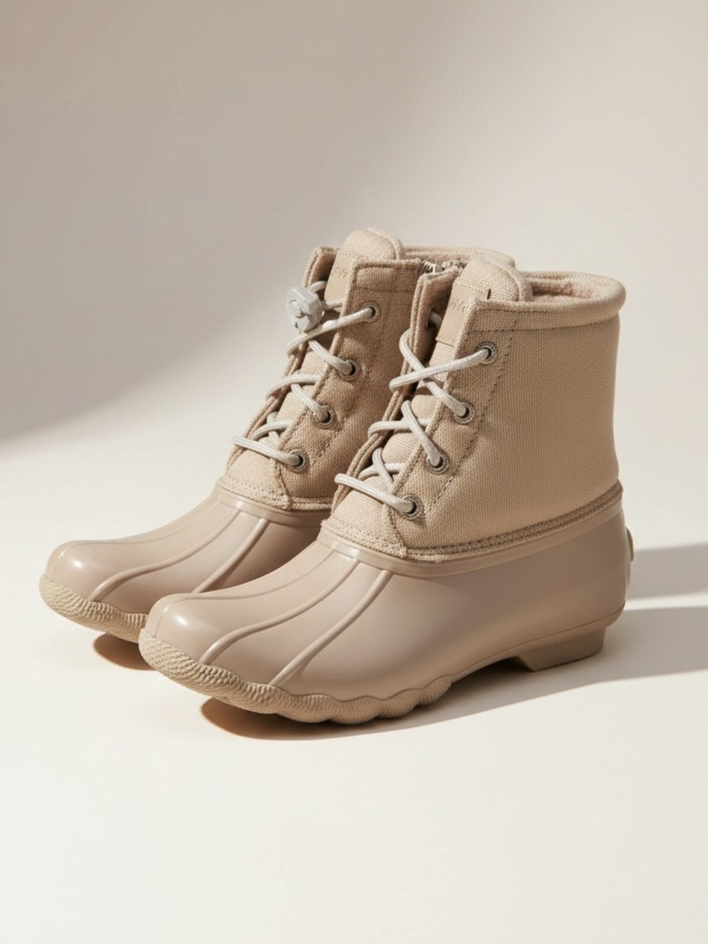 Sperry Women’s Gold Shimmer Waterproof Duck Boots